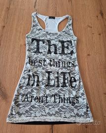 Canotta bianco- nero TG M Tupertu