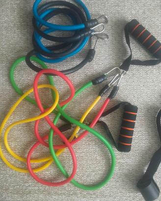 set ginnastica  -bande resistenza  ( tipo trx)