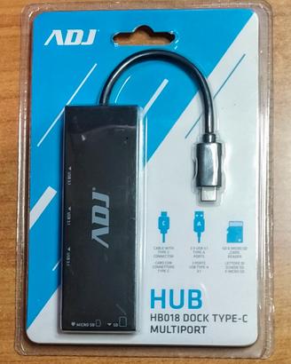 ADJ Hub usb connettore tipo-c uscita 3 x usb 3.1