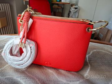 Borsa tre in una beige, rosa carico, corallo