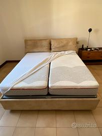 Letto contenitore matrimoniale con rete