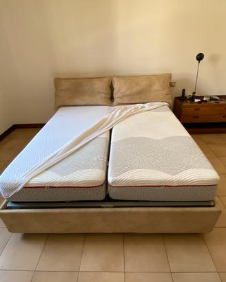 Letto contenitore matrimoniale con rete
