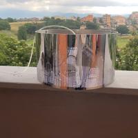 lampadario a specchio metalizzato