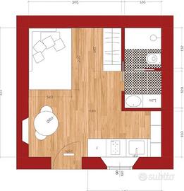 Grazioso monolocale al confine con la Svizzera