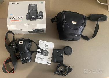 Reflex canon Eos 1300D + obiettivo e accessori