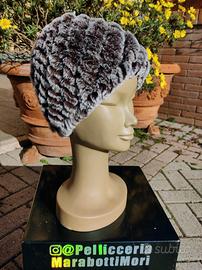 Cappello montagna donna pelliccia elasticizzato