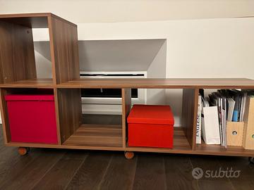 Como/libreria a scalino con rotelle