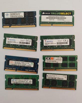 Lotto RAM sodimm DDR3 / DDR2 – varie