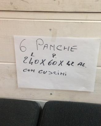 panche da giardino completa di cuscini