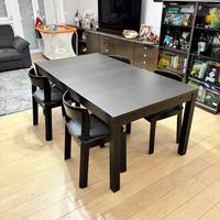 Tavolo BJURSTA Ikea Nero 95 cm x 175 cm + 4 sedie