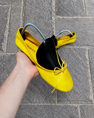 Annabaiguera Yellow Leather Ballet Flats Shoes 41