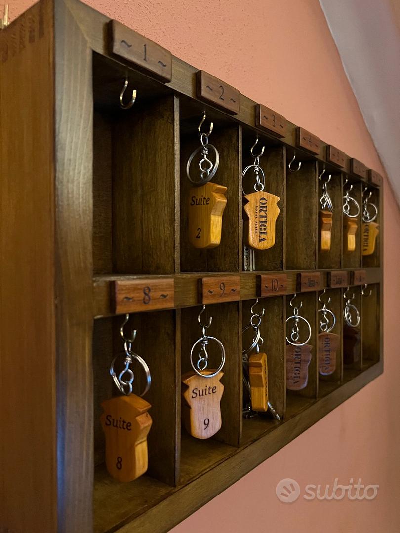 Portachiavi Professionale Con 30 Ganci A Molla E Targhette Colorate: Organizer Per Hotel, Ufficio E Casa