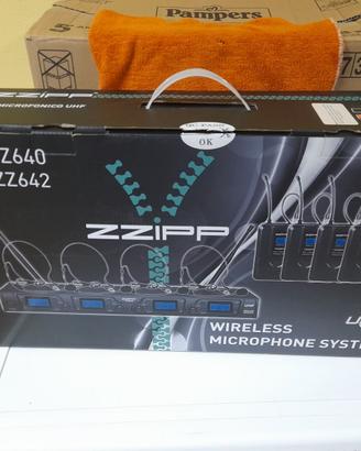 Sistema microfonico wireless zzipp.