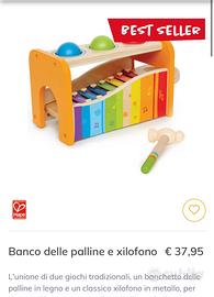 Gioco sonoro legno hape xilofono palline