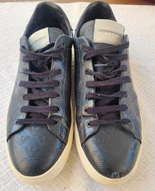 Scarpe uomo Emporio Armani in pelle blu n.43