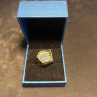 Anello in argento con vetro della Terra Santa