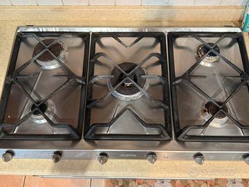 Piano cottura SMEG 5 fuochi in acciaio inox