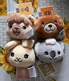 Thun 4 portachiavi peluche teddy friends