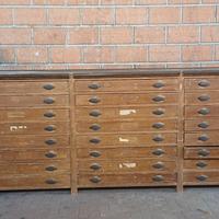 bancone cassettiera  legno  vintage