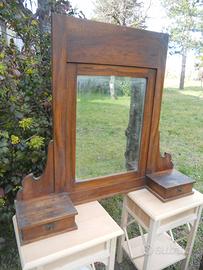 Mobile specchiera per como' anni 50 in legno noce