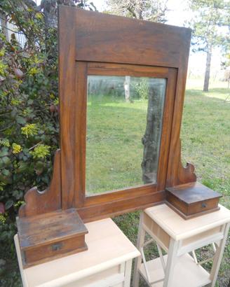 Mobile specchiera per como' anni 50 in legno noce