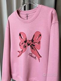 Nuova felpa rosa con cappuccio