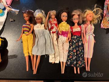 6 bambole vintage anni 70