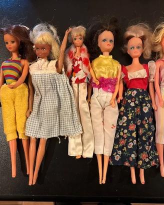 6 bambole vintage anni 70
