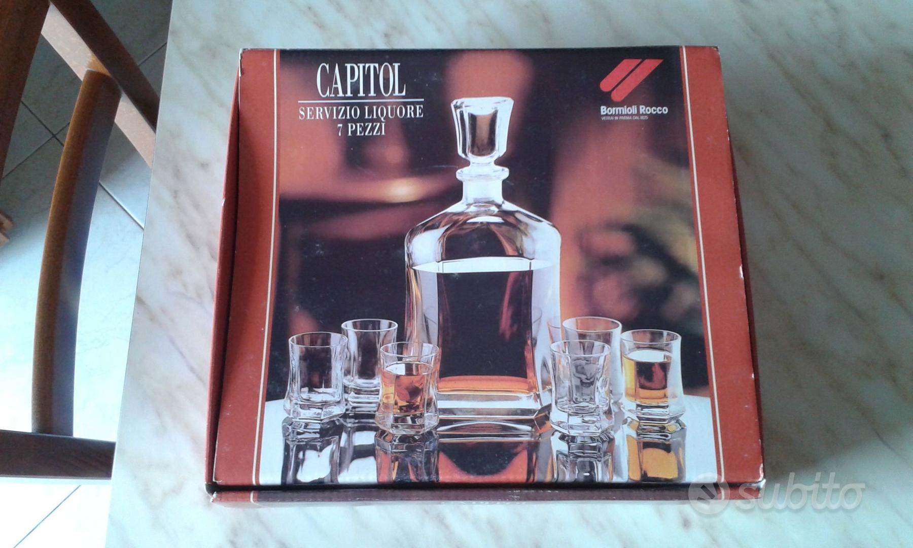 Set composto da bottiglia con bicchieri whisky 21 cl in cristallo