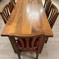 Set tavolo in legn omassello + 6 sedie coordiante