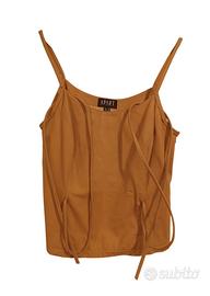 Gilet da donna in vera pelle color beige - Apart