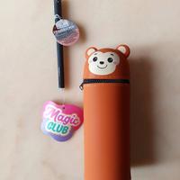 Astuccio in silicone+penna cancellabile kawaii
