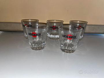 MARTINI VERMOUTH 5 BICCHIERI VINTAGE ANNI '60