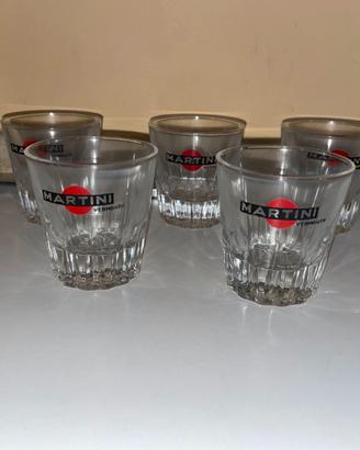MARTINI VERMOUTH 5 BICCHIERI VINTAGE ANNI '60