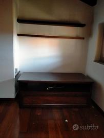 porta TV in legno massiccio 