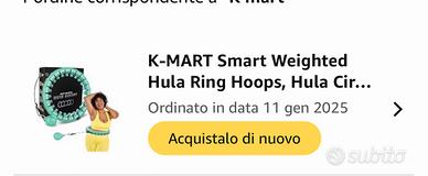 Smart Hula Hoop ponderato 24 elementi- nuovo