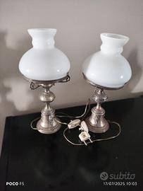 lampada da comodino abatjour argento 800