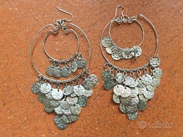 Orecchini con dischetti metallici Boho Gipsy