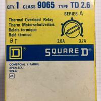 SQUARE D RELE' TERMICO, Class 9065, Type TD 2.6 SE