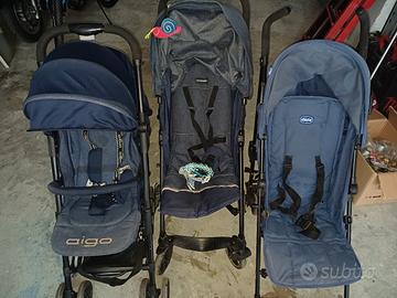 3 passeggini richiudibili facili  salva spazio