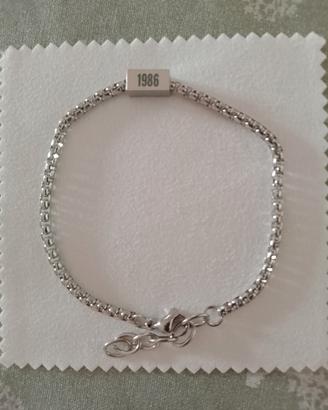 Bracciale acciaio 1986 40 anni anniversario nuovo