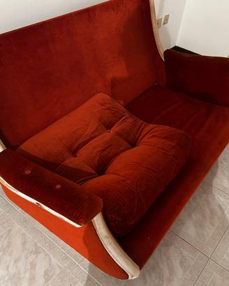 Divano vintage due posti velluto