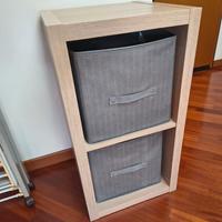 Mobile ikea KALLAX doppio con contenitori