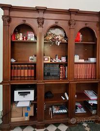 Libreria a giorno in stile classico in vero legno 