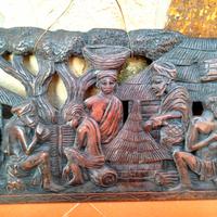 Quadro etnico africano in legno