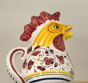 Brocca in ceramica gallo