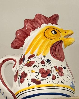 Brocca in ceramica gallo