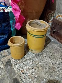 Coppia vasi antichi in terracotta smaltata – cucin
