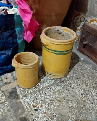 Coppia vasi antichi in terracotta smaltata – cucin