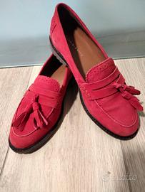 MOCASSINO PELLE SCAMOSCIATA ROSSA MINT&BERRY NR 37
